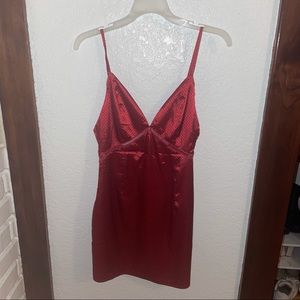 Red dress with black polka dots from Revolve!